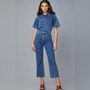 DL 1961 Hannah Denim Jumpsuit in Lt. Kolding L